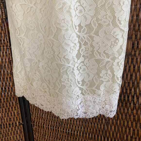 Size XS-S//Vintage 90s Spaghetti Strap Lace Wedding Dress - Picture 4 of 9